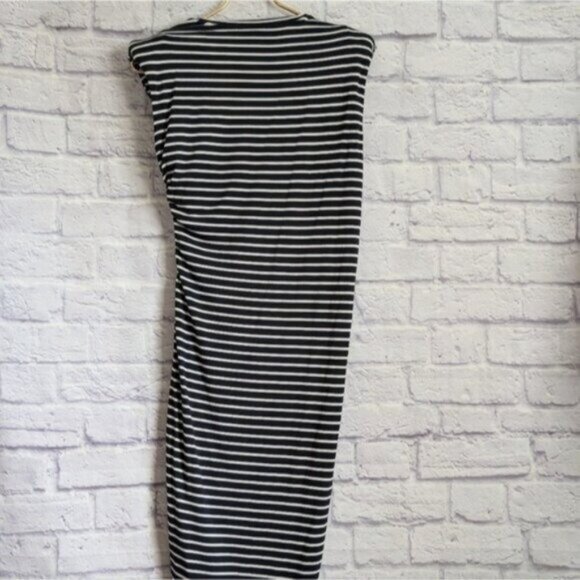 Veronica Beard Brompton Dress S Navy Blue White Striped Nautical Preppy Sailor - Picture 6 of 8